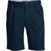 image:imageLands End Mens Comfort Waist Pleated 9 No Iron Chino ShortsRadiant Navy