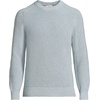 image:imageLands End Mens Drifter Cotton Crewneck SweaterOasis Blue Marl