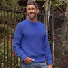 image:imageLands End Mens Drifter Cotton Crewneck SweaterVolt Blue