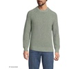image:imageLands End Mens Drifter Cotton Crewneck SweaterWashed Olive Marl