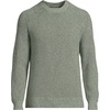 image:imageLands End Mens Drifter Cotton Crewneck SweaterWashed Olive Marl