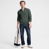 image:imageLands End Mens Drifter Quarter Zip SweaterHunter Green Heather