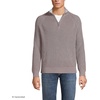 image:imageLands End Mens Drifter Quarter Zip SweaterLight Bark Heather