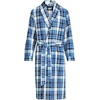 image:imageLands End Mens Flannel Sleepwear RobeMuted Cobalt Blue Plaid
