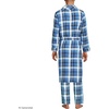 image:imageLands End Mens Flannel Sleepwear RobeMuted Cobalt Blue Plaid