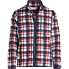 image:imageLands End Mens Full Zip Sherpa Fleece JacketNavyBourbon Plaid