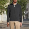 image:imageLands End Mens FullZip MidWeight Fleece JacketDark Charcoal
