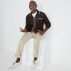image:imageLands End Mens Long Sleeve Button Through Summer Polo CardiganRich Coffee