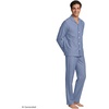 image:imageLands End Mens Long Sleeve Essential Pajama SetSlate Blue Chambray