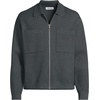 image:imageLands End Mens Long Sleeve Fine Gauge Cotton Full Zip Chore CoatSteel Gray