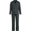 image:imageLands End Mens Long Sleeve Temperature Regulating Woven Sleep SetBlackSteel Gray Stripe