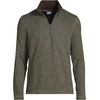 image:imageLands End Mens Quarter Zip Sweater FleeceOlive Field Heather