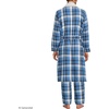 image:imageLands End Mens Sherpa Fleece Lined Flannel RobeMuted Cobalt Blue Plaid
