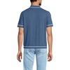 image:imageLands End Mens Short Sleeve Textured Tipped Sweater PoloNightfall Blue