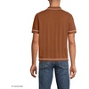 image:imageLands End Mens Short Sleeve Textured Tipped Sweater PoloRich Ginger Brown