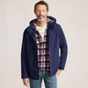 image:imageLands End Mens Squall 3 in 1 Sherpa Lined JacketNavyNavyBourbon Plaid