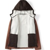 image:imageLands End Mens Sweater Fleece Mixed Media Full Zip JacketRich GingerCoffee Heather