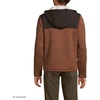 image:imageLands End Mens Sweater Fleece Mixed Media Full Zip JacketRich GingerCoffee Heather