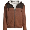 image:imageLands End Mens Sweater Fleece Mixed Media Full Zip JacketRich GingerCoffee Heather