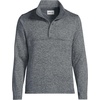 image:imageLands End Mens Sweater Fleece Snap Neck Pullover JacketCharcoal Heather