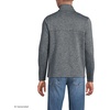 image:imageLands End Mens Sweater Fleece Snap Neck Pullover JacketCharcoal Heather
