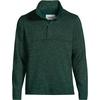 image:imageLands End Mens Sweater Fleece Snap Neck Pullover JacketEvergreen Heather