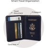 image:imageLands End Passport Holder for Travel Passport Cover for Men and Women  Travel Folio NavyBlack