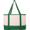 image:imageLands End Rectangular Large Cooler Bag Insulated 8 Gal Canvas Soft Cooler  with Tote Handles and Zip ClosureKelly Green
