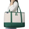 image:imageLands End Rectangular Large Cooler Bag Insulated 8 Gal Canvas Soft Cooler  with Tote Handles and Zip ClosureKelly Green