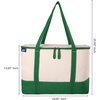 image:imageLands End Rectangular Large Cooler Bag Insulated 8 Gal Canvas Soft Cooler  with Tote Handles and Zip ClosureKelly Green