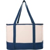 image:imageLands End Rectangular Large Cooler Bag Insulated 8 Gal Canvas Soft Cooler  with Tote Handles and Zip ClosureNavy