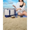 image:imageLands End Rectangular Large Cooler Bag Insulated 8 Gal Canvas Soft Cooler  with Tote Handles and Zip ClosureNavy