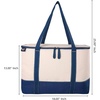 image:imageLands End Rectangular Large Cooler Bag Insulated 8 Gal Canvas Soft Cooler  with Tote Handles and Zip ClosureNavy