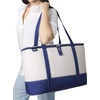 image:imageLands End Rectangular Large Cooler Bag Insulated 8 Gal Canvas Soft Cooler  with Tote Handles and Zip ClosureNavy