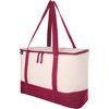 image:imageLands End Rectangular Large Cooler Bag Insulated 8 Gal Canvas Soft Cooler  with Tote Handles and Zip ClosureRed