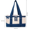 image:imageLands End Rectangular Small Cooler Bag Insulated 15 Gal  Canvas Soft Cooler with Tote Handles and Zip ClosureNavy