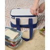 image:imageLands End Rectangular Small Cooler Bag Insulated 15 Gal  Canvas Soft Cooler with Tote Handles and Zip ClosureNavy