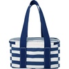 image:imageLands End Rectangular Small Cooler Bag Insulated 15 Gal  Canvas Soft Cooler with Tote Handles and Zip ClosureNavy Stripe