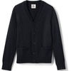 image:imageLands End School Uniform Boys Cotton Modal Button Front Cardigan SweaterBlack