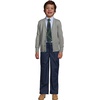 image:imageLands End School Uniform Boys Cotton Modal Button Front Cardigan SweaterPewter Heather