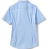 image:imageLands End School Uniform Girls No Gape Short Sleeve Stretch ShirtLight Sea Blue