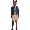 image:imageLands End School Uniform Girls Ponte Button Front SkortKhaki
