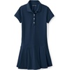 image:imageLands End School Uniform Girls Short Sleeve Mesh Pleated Polo DressClassic Navy