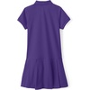 image:imageLands End School Uniform Girls Short Sleeve Mesh Pleated Polo DressDeep Purple