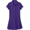 image:imageLands End School Uniform Girls Short Sleeve Mesh Pleated Polo DressDeep Purple