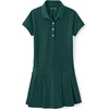 image:imageLands End School Uniform Girls Short Sleeve Mesh Pleated Polo DressEvergreen 24