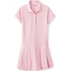 image:imageLands End School Uniform Girls Short Sleeve Mesh Pleated Polo DressIce Pink
