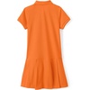 image:imageLands End School Uniform Girls Short Sleeve Mesh Pleated Polo DressOrange Spice