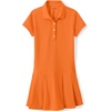 image:imageLands End School Uniform Girls Short Sleeve Mesh Pleated Polo DressOrange Spice