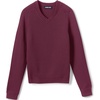 image:imageLands End School Uniform Kids Cotton Modal VNeck SweaterBurgundy